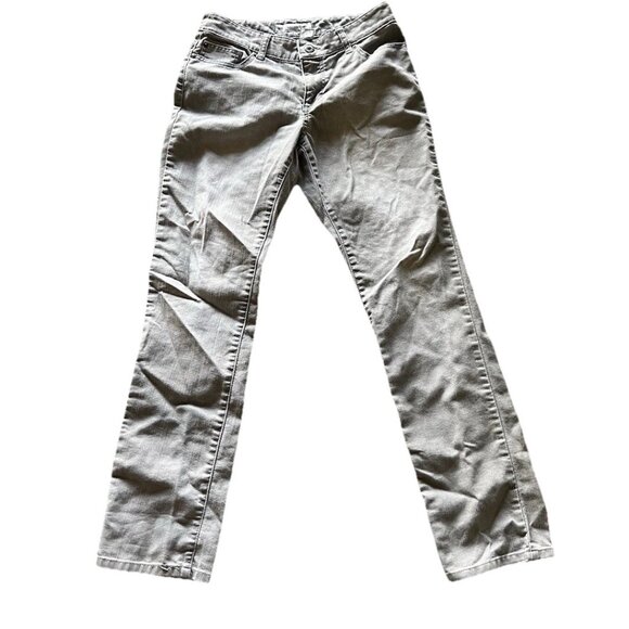 Chico’s Platinum Denim Jeans Gray Silver Soft Cropped Capri Jeans Women’s Sz 0 - Picture 1 of 15